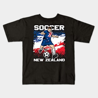 New Zealand Soccer Futbol Kids T-Shirt